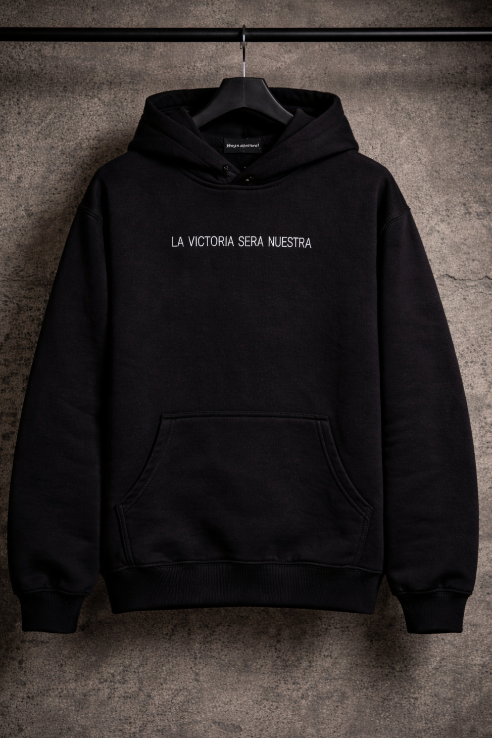 Spanish Quote Embroidered Hoodie – La Victoria Será Nuestra