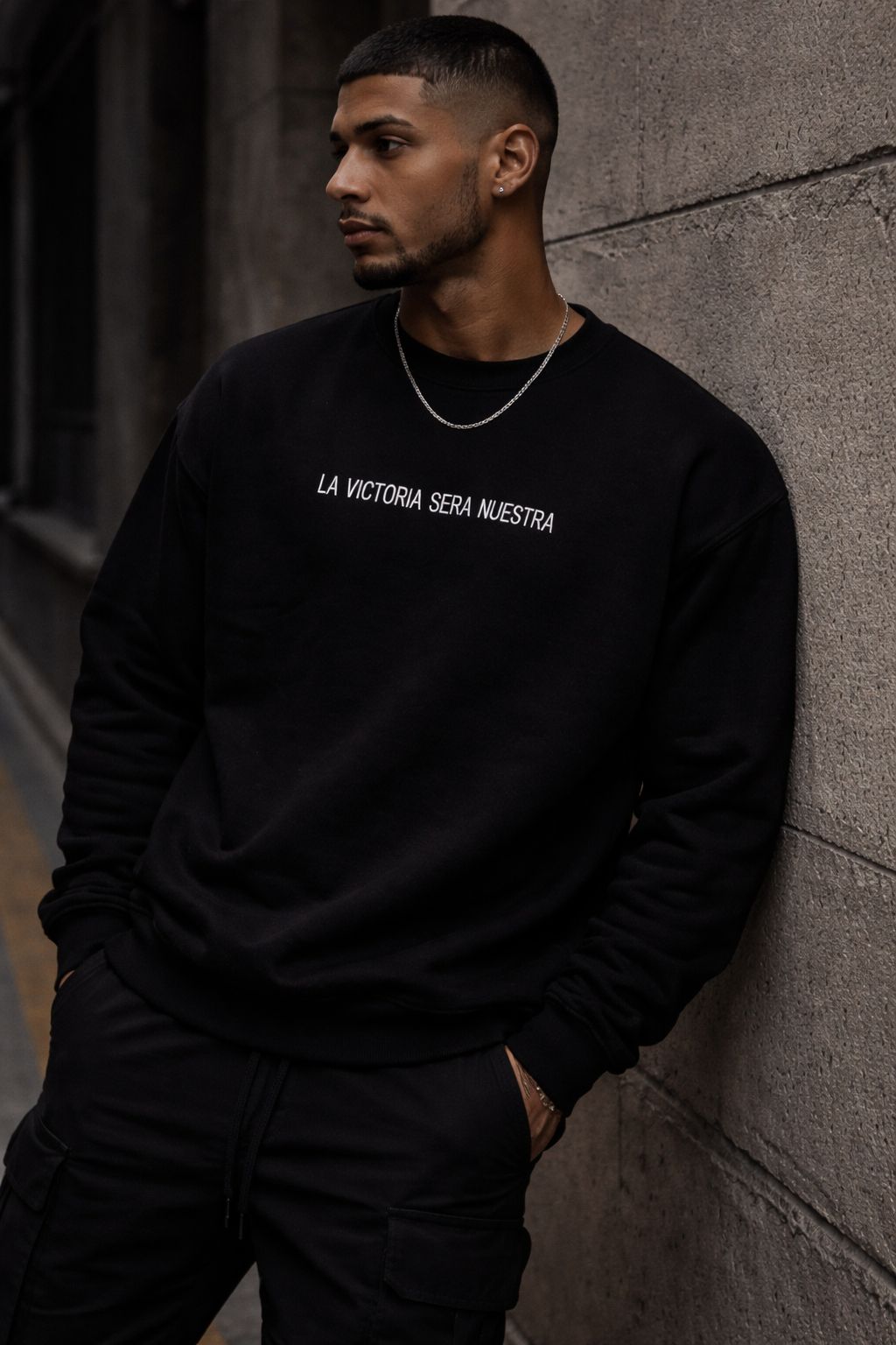 Spanish Quote Embroidered Sweatshirt